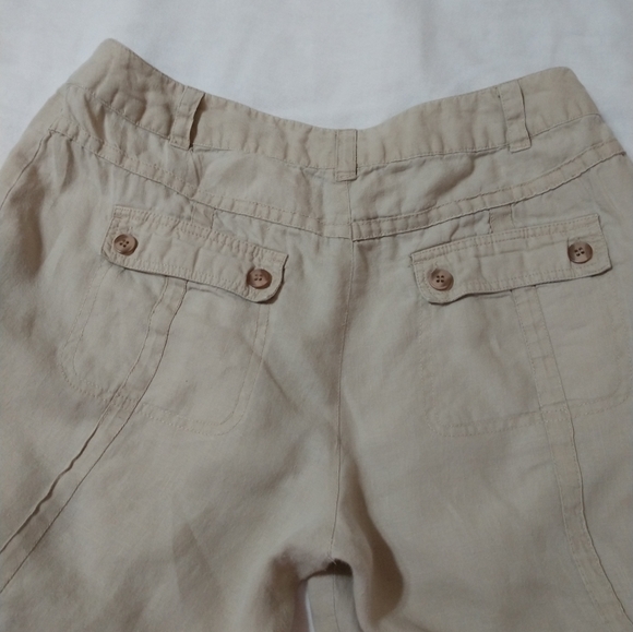A.n.a Tan Linen Capris - Picture 2 of 7